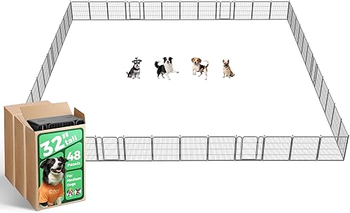 Miniatura 10 de FXW Aster - Corralito para perros diseñado para patio, 8 paneles
