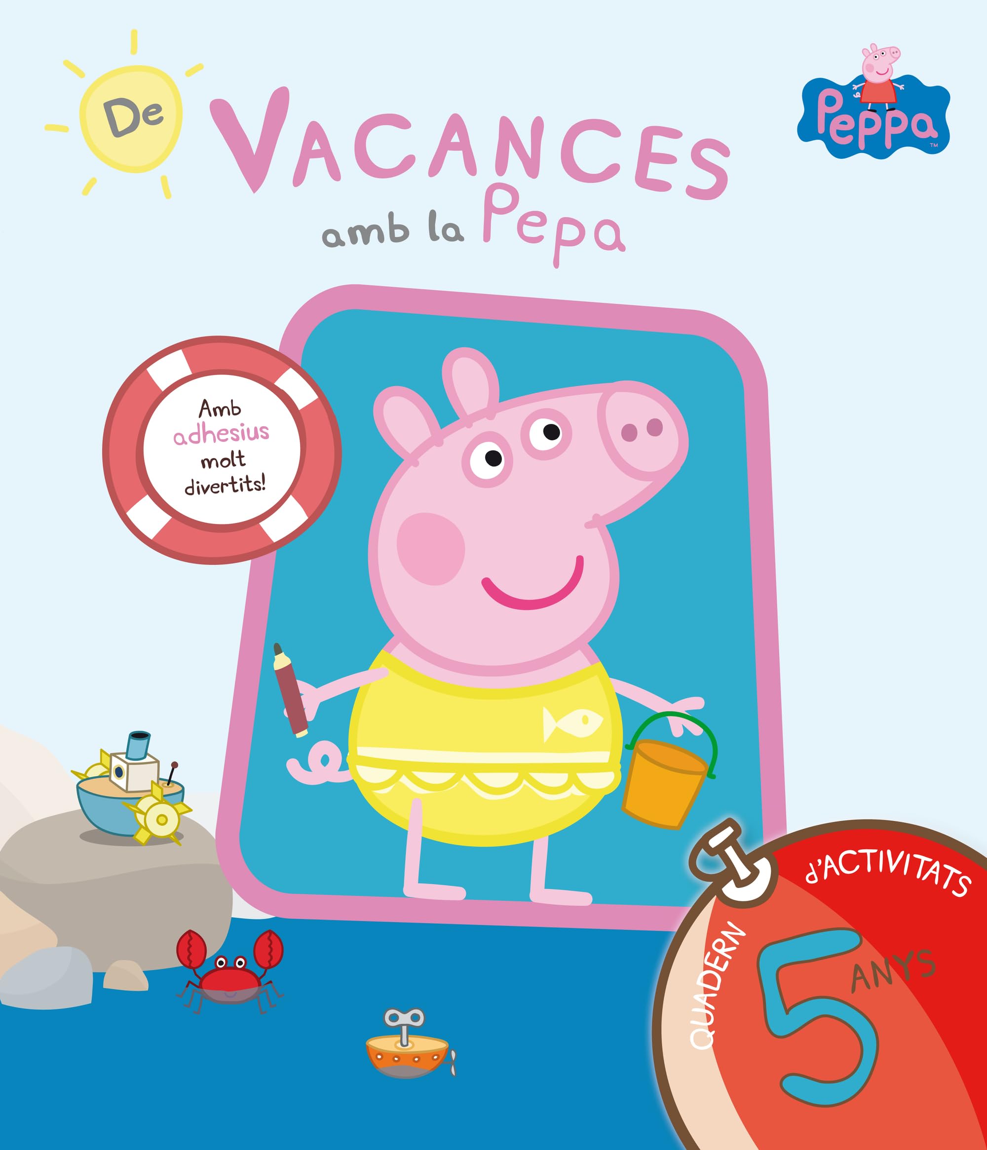 Peppa Pig. Quadern de vacances . - De vacances amb la Pepa (5 anys): (amb adhesius molt divertits!) (Altea)