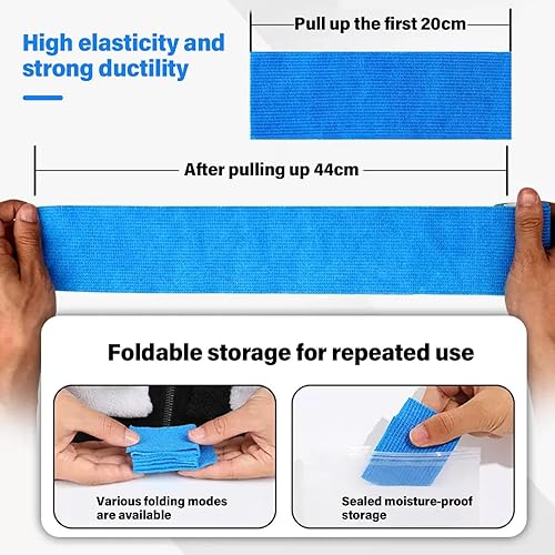 Miniatura 3 de OZER Paquete de 12 vendajes autoadhesivos de 2 pulgadas x 5 yardas, rollos de vendaje cohesivo transpirable y cohesivo, cinta elástica autoadhesiva