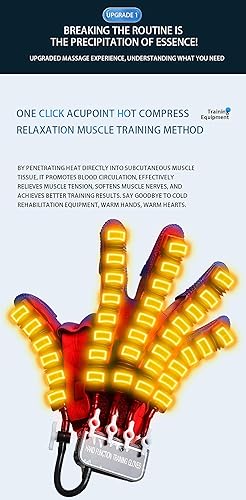 Miniatura 7 de (izquierda+derecha) rehabilitación robot guante, equipo eléctrico de terapia de manos, con compresa calienteespejo entrenamiento, para aliviar la