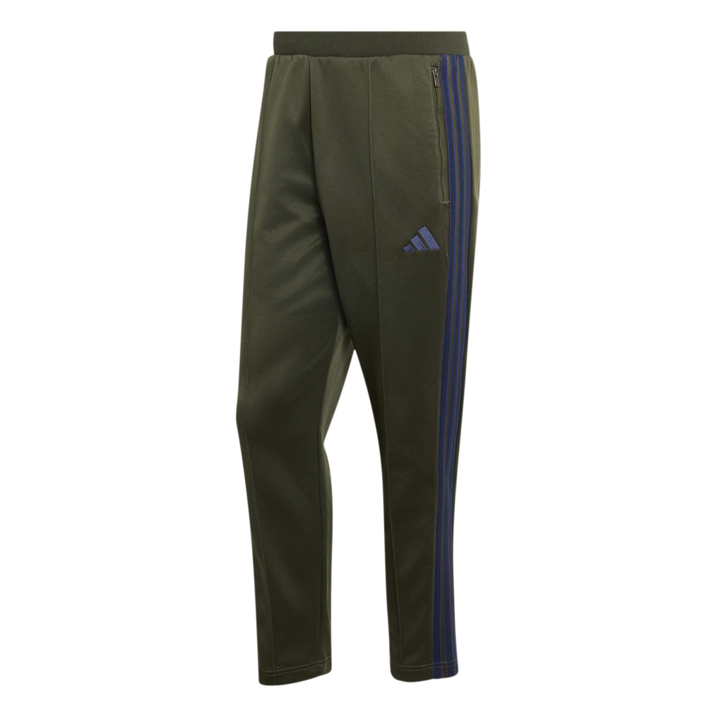 adidas Men's Stadium Regular Fit Pique Full Length Open Hem Trackpants Pants, Night Cargo, XXL
