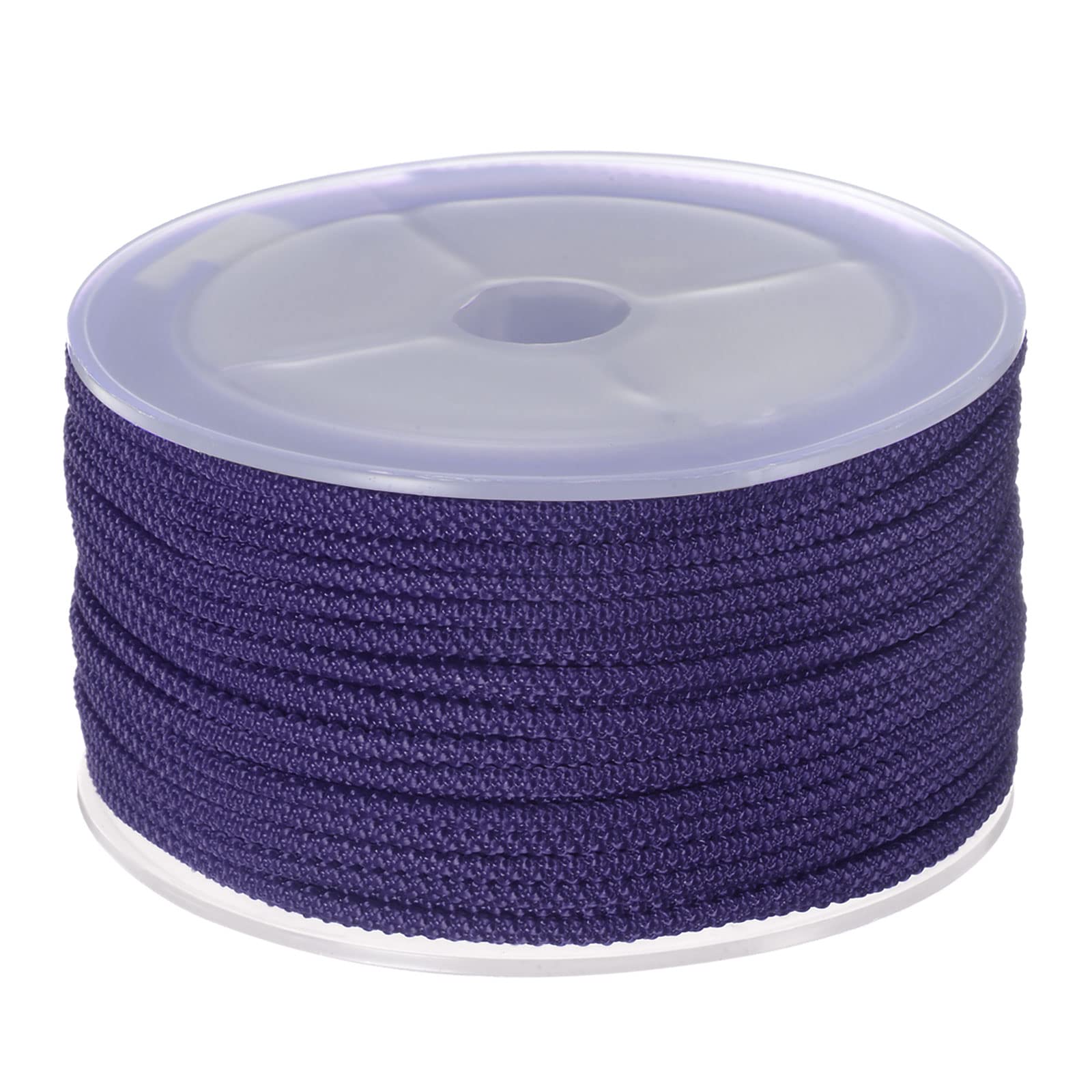 sourcing map Nylon Beading Thread Cord 2mm Extra-Strong Braided Nylon String for Necklace Bracelets Jewelry Making Crafting 15M/49 Feet, Golden