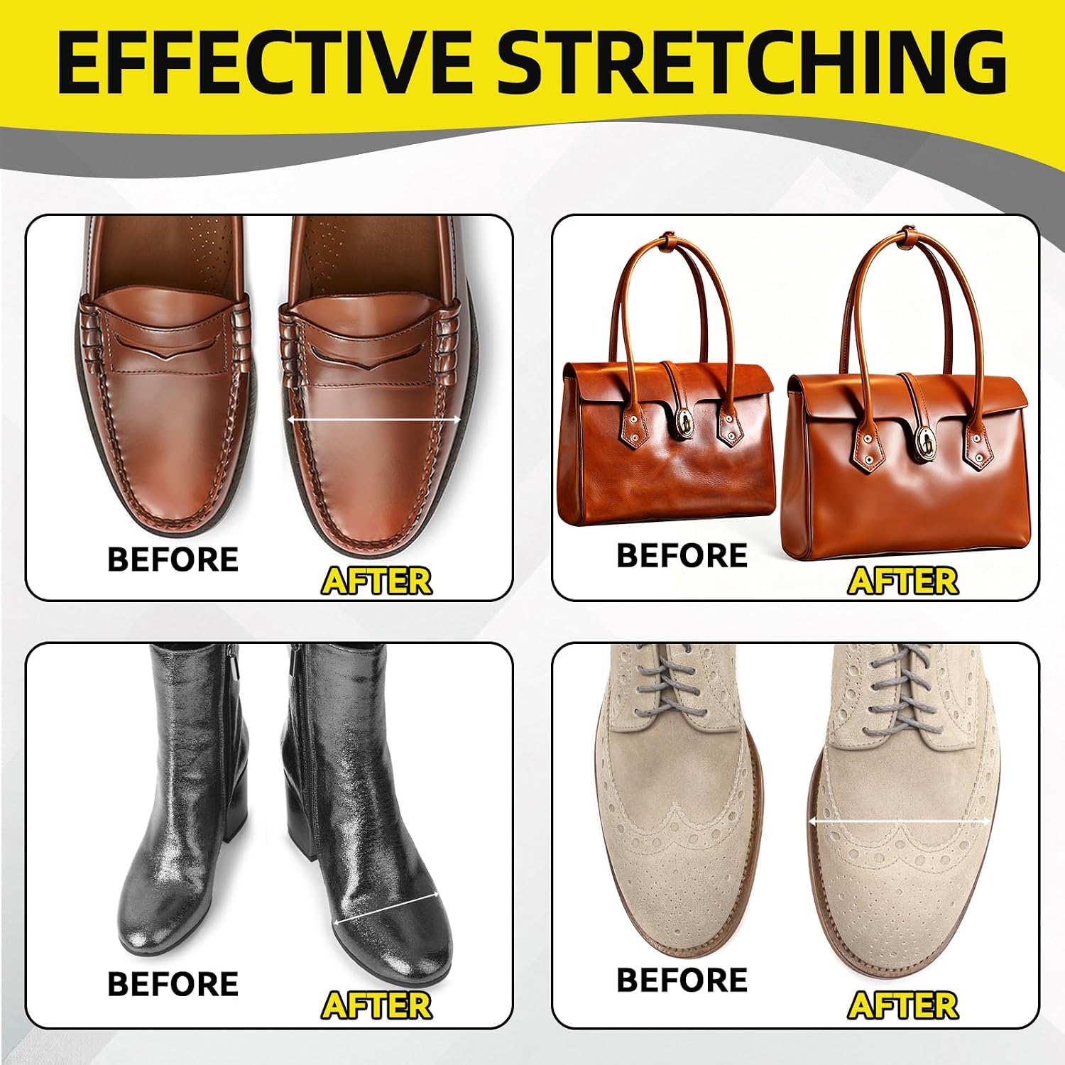 Shoe Stretch Spray, Professional Leather Softener, Relieve Tight Fit, Boot Stretcher Spray for Women and Men