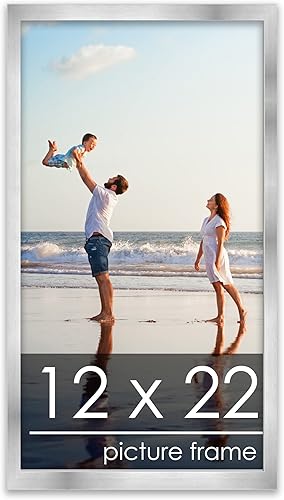 Miniatura 33 de Marco de 28 x 36 pulgadas de madera de peltre plateado con plexiglás acrílico UV, parte trasera de tablero de espuma y accesorios incluidos