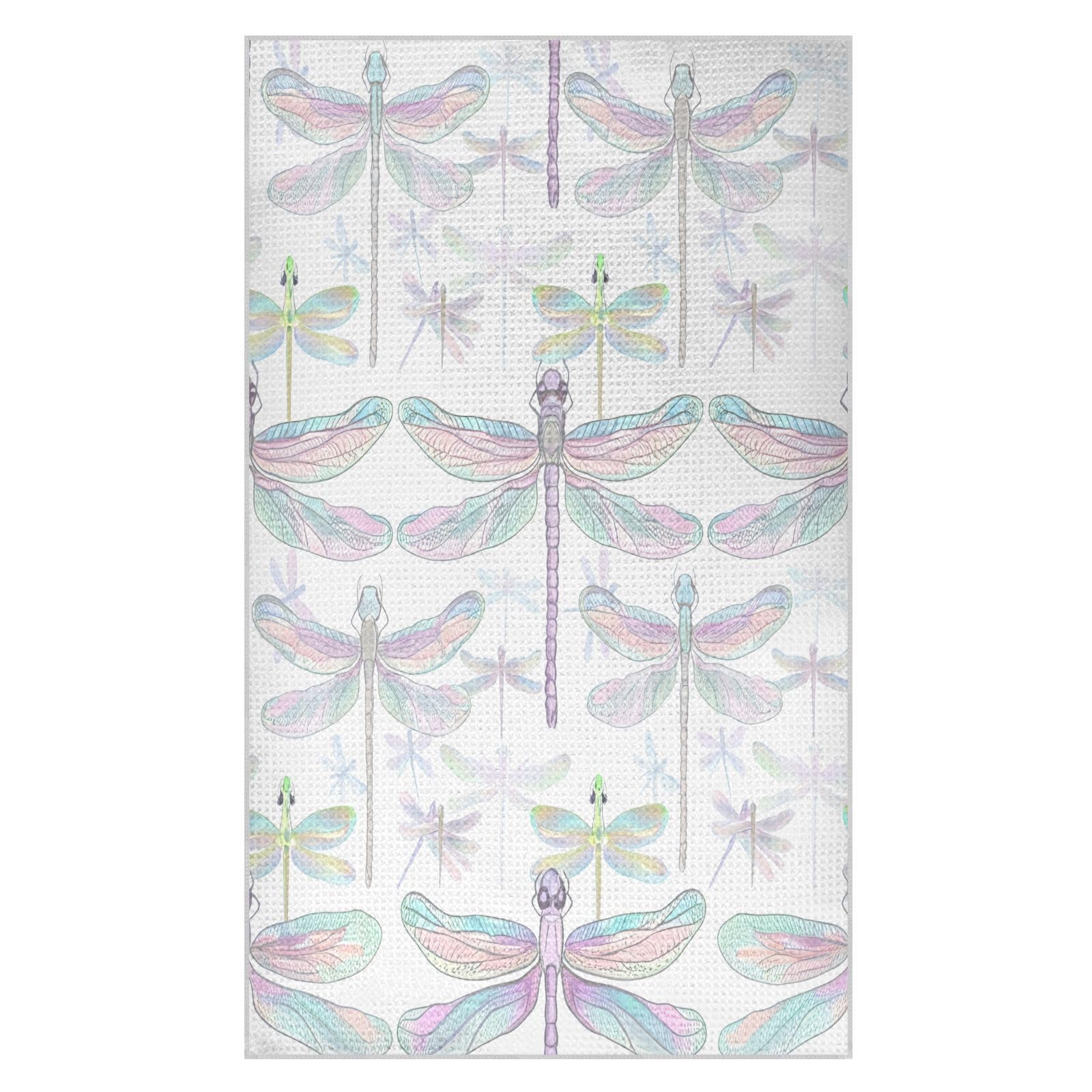BURSTDDY Dragonfly Kitchen Towels,Absorbent Dish Towels 1 Pack