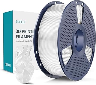 SUNLU PLA Plus 3D Drucker Filament, PLA+ Filament 1.75mm, robustes 3D Filament, kompatibel mit 3D FDM Druckern, Maßgenauigkeit +/- 0.02 mm, 1kgSpule(2.2Pfund), Transparente Farbe