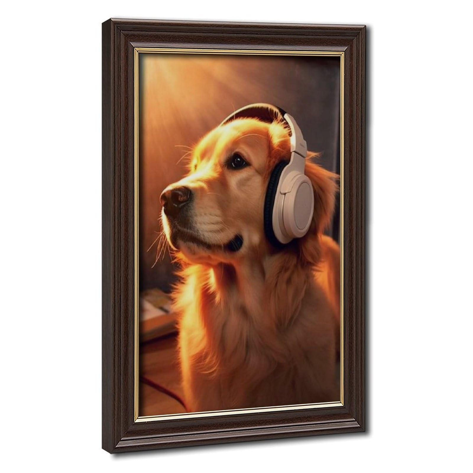 Bareronor Golden Retriever Poster Canvas Poster Bedroom Decor Landscape Office Room Decor Gift 24" L X 36" W