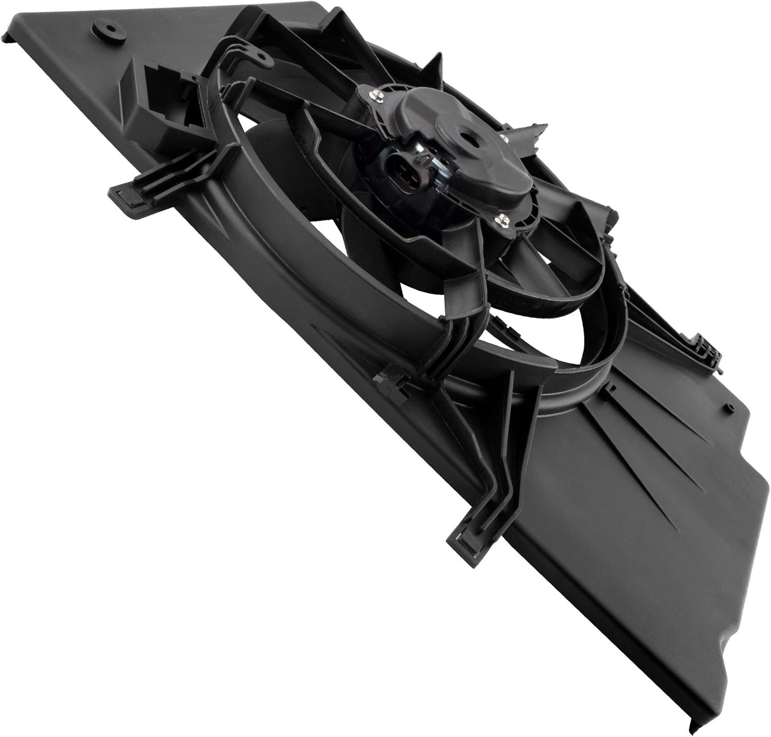 BOXI 621-503 BE8Z8C607A Engine Cooling Fan Assembly Fit for Ford Fiesta 2011-2013/Fiesta 2014-2017 L4 1.6L with Air Conditioning excluding Turbo Model