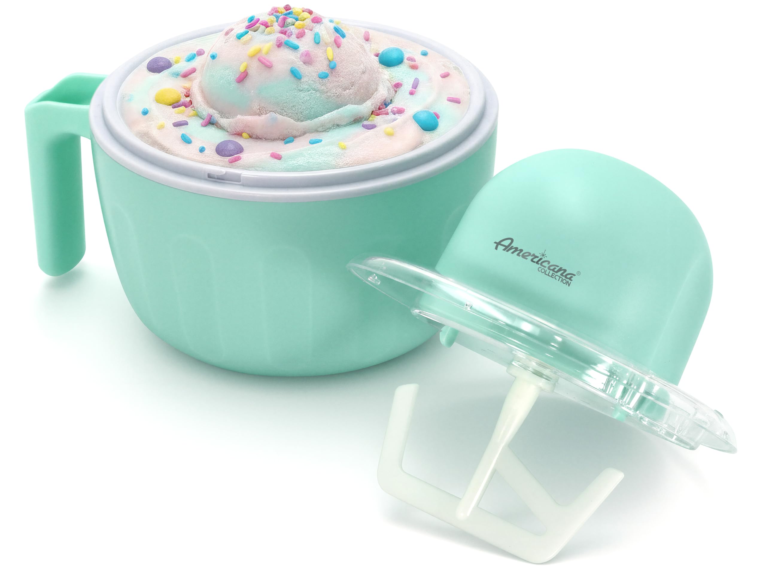 Americana Collection Elite Pint Perfect™ EIM1205M 1 Pint Ice Cream Maker Freezing Mug, Frozen Yogurt, Sorbet, Gelato Treat, Recipes, Mint