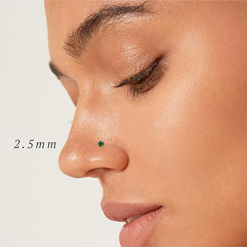 Miniatura 2 de 14k Gold Plated Sterling Silver L Shaped Nose Rings Studs for Women Men 20g, Small L Shape Nose Stud, 20 Gauge Nose Piercing Stud, Hypoallergenic