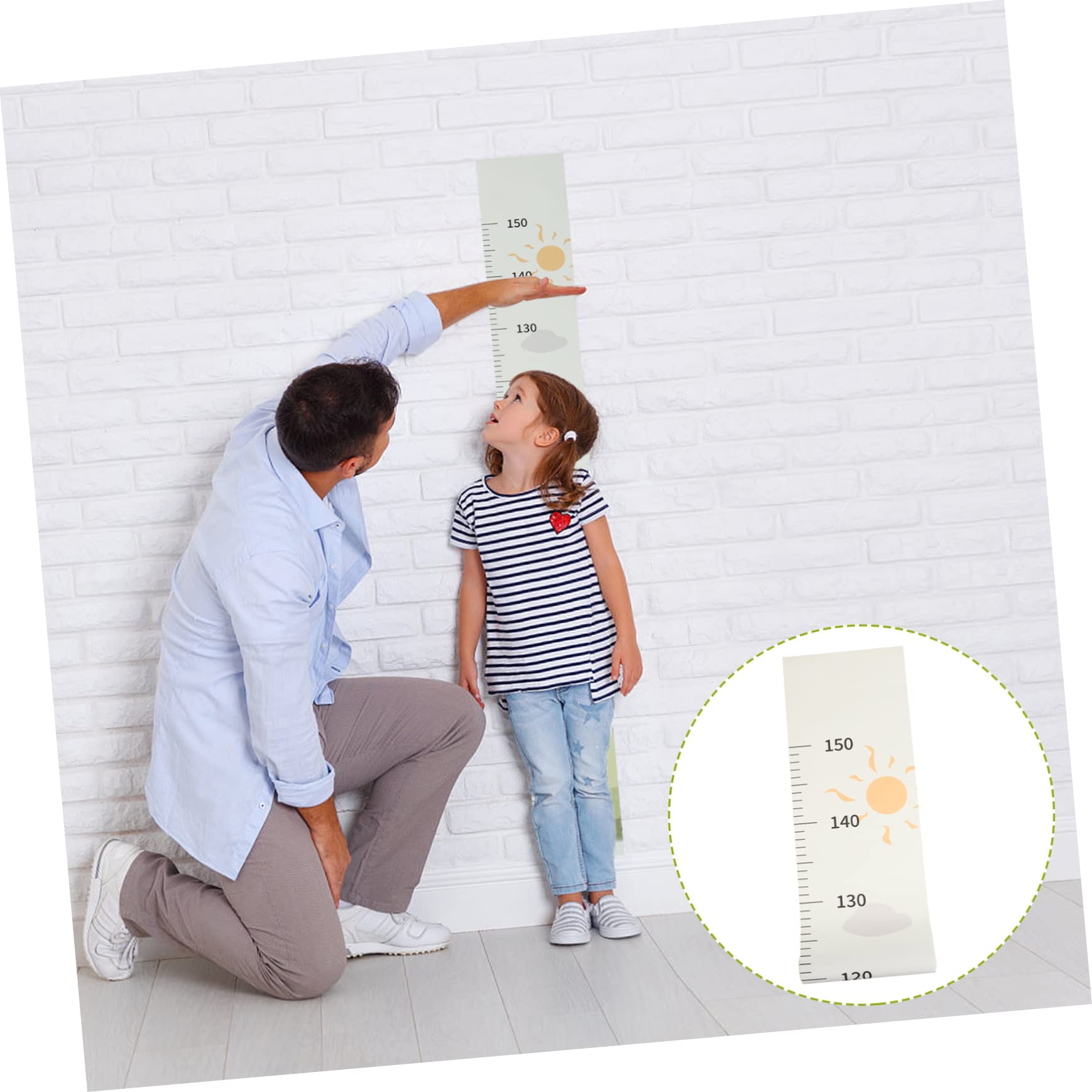 1pièces Giraffe Bear Kids Height Measurement Wall Sticker Adorable Height Chart for Kids Room Décor Fun Growth Tracker for Nursery and Playroom