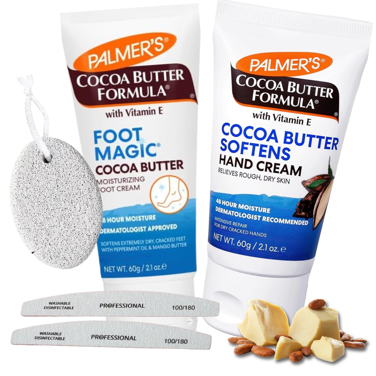 Hand & Foot Care Set, Palmer’s Intensive Relief Hand Cream 60 ml & Foot Magic 60 ml + Nail Care Kit