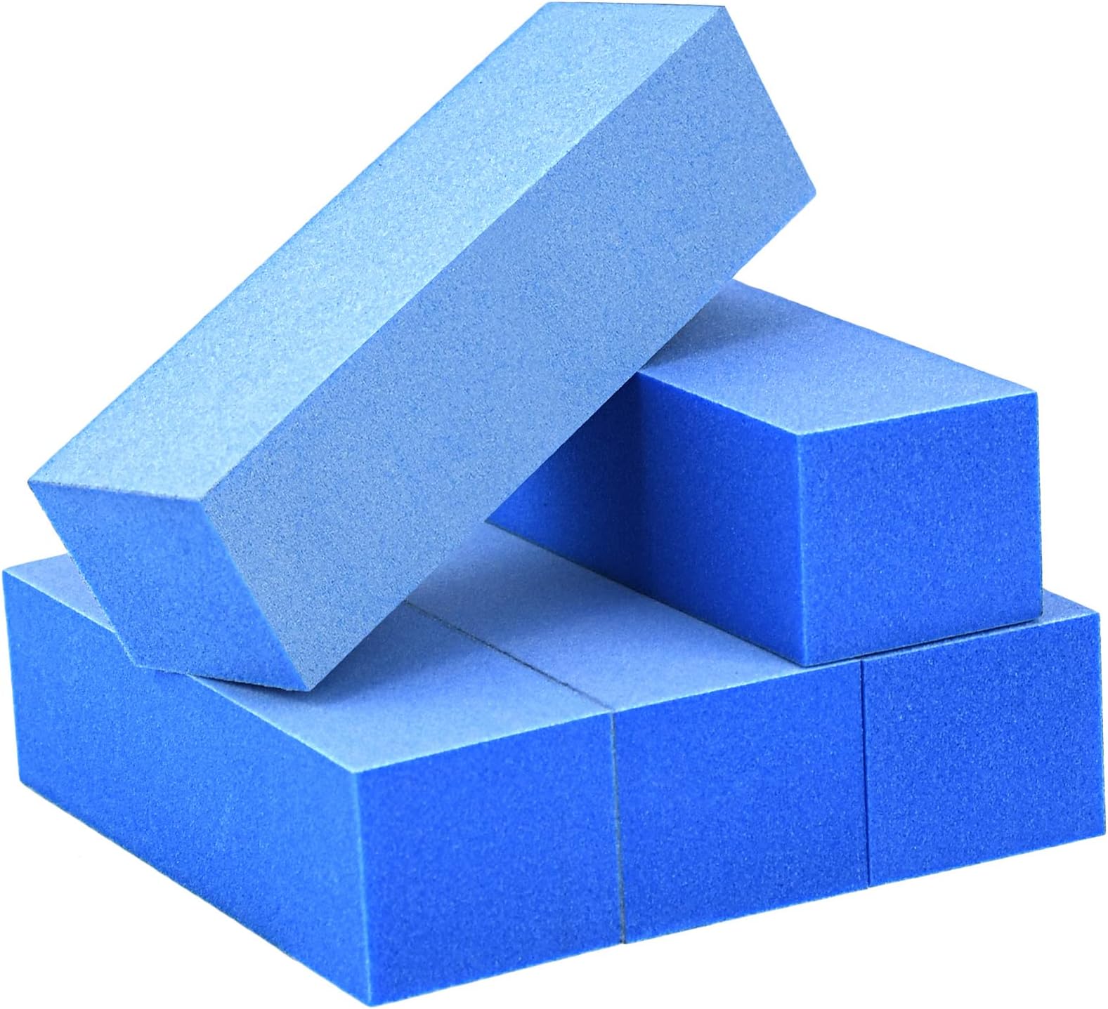 Maryton Nail Buffer Blocks, Fine Grit 180/240 Professional Salon Quality 3 Way Blue Buffing Blocks for Natural Nails - Buff Nails Prior to Application of Gel Polish, Acrylic, 5 Count
