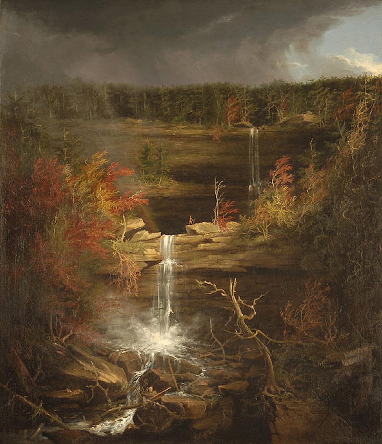 ARTXLXXBN Famous Prints Artwork Pictures Poster Painting Art Falls of Kaaterskill Thomas Cole Artwork Landscape Pictures for Home Decor 60x90cm