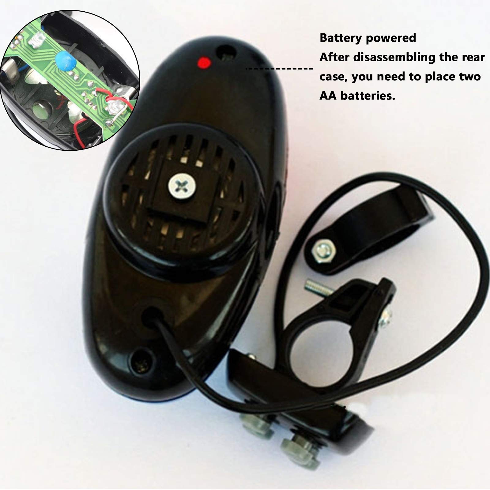 Campanello per biciclette a LED Luce per auto della polizia Sirena per clacson elettronico Suoni a 4 toni Fanale posteriore per bici Lampada per bici Campanello Accessori per ciclismo 18 Campanello per biciclette a LED Luce per auto della polizia Sirena per clacson elettronico Suoni a 4 toni Fanale posteriore per bici Lampada per bici Campanello Accessori per ciclismo 18