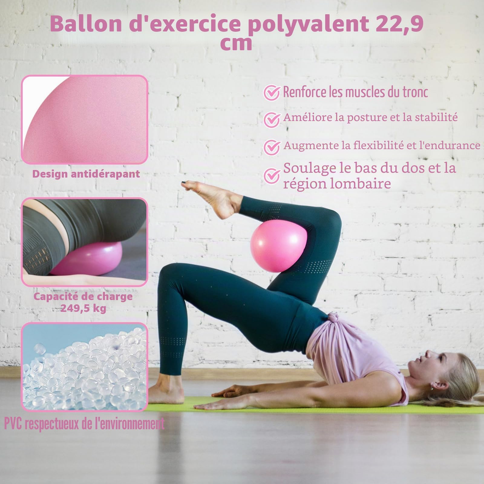 EgoNova Ensemble d'anneaux de Pilates Magic Circle de 35 cm avec deux poignées rembourrées, mini balle de pilates et bandes de résistance (15, 25, 15,9 kg) pour la force, la flexibilité, la EgoNova Ensemble d'anneaux de Pilates Magic Circle de 35 cm avec deux poignées rembourrées, mini balle de pilates et bandes de résistance (15, 25, 15,9 kg) pour la force, la flexibilité, la