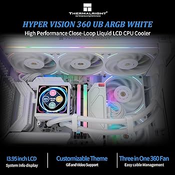 Thermalright FW360 White ARGB CPUクーラー Amazon.com: Thermalright FW360 Ultra ARGB White CPU AIO
