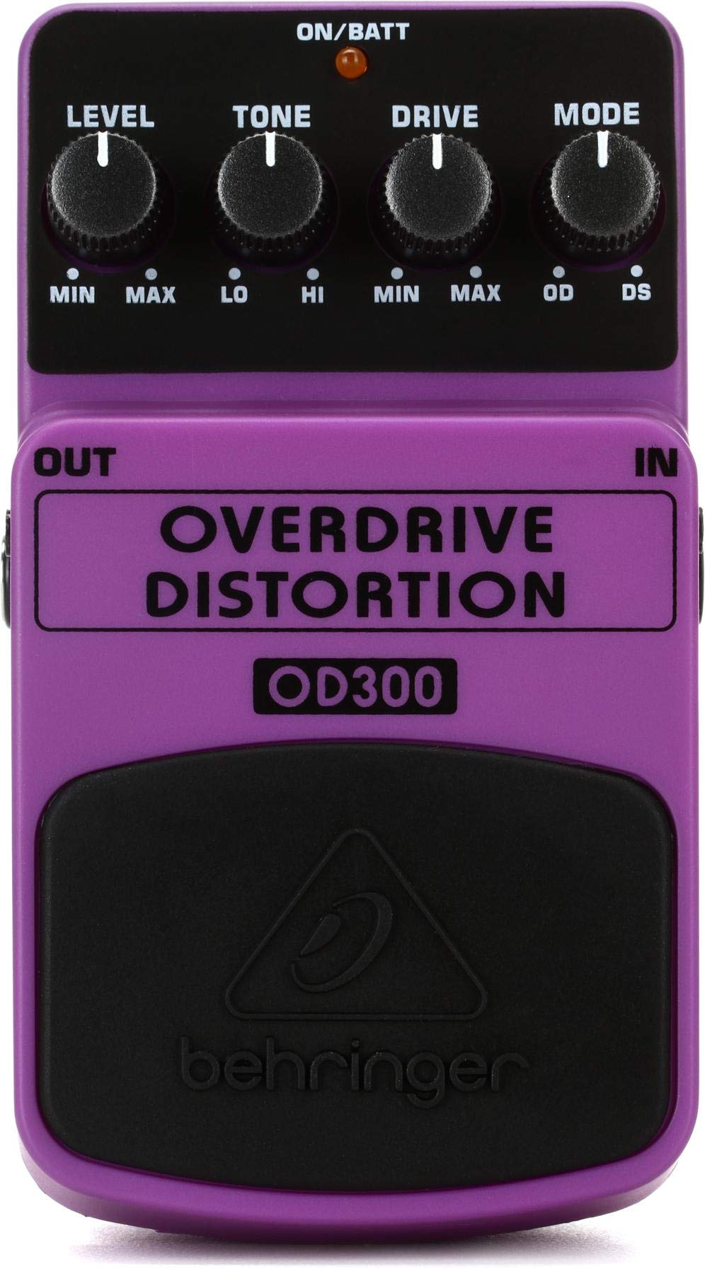 Behringer OD300 Overdrive Distortion Pedal for Guitar, 2-Mode Vintage to Modern Drive with Tone & Blend Control, Purple Effects Pedal for Stage & Studio