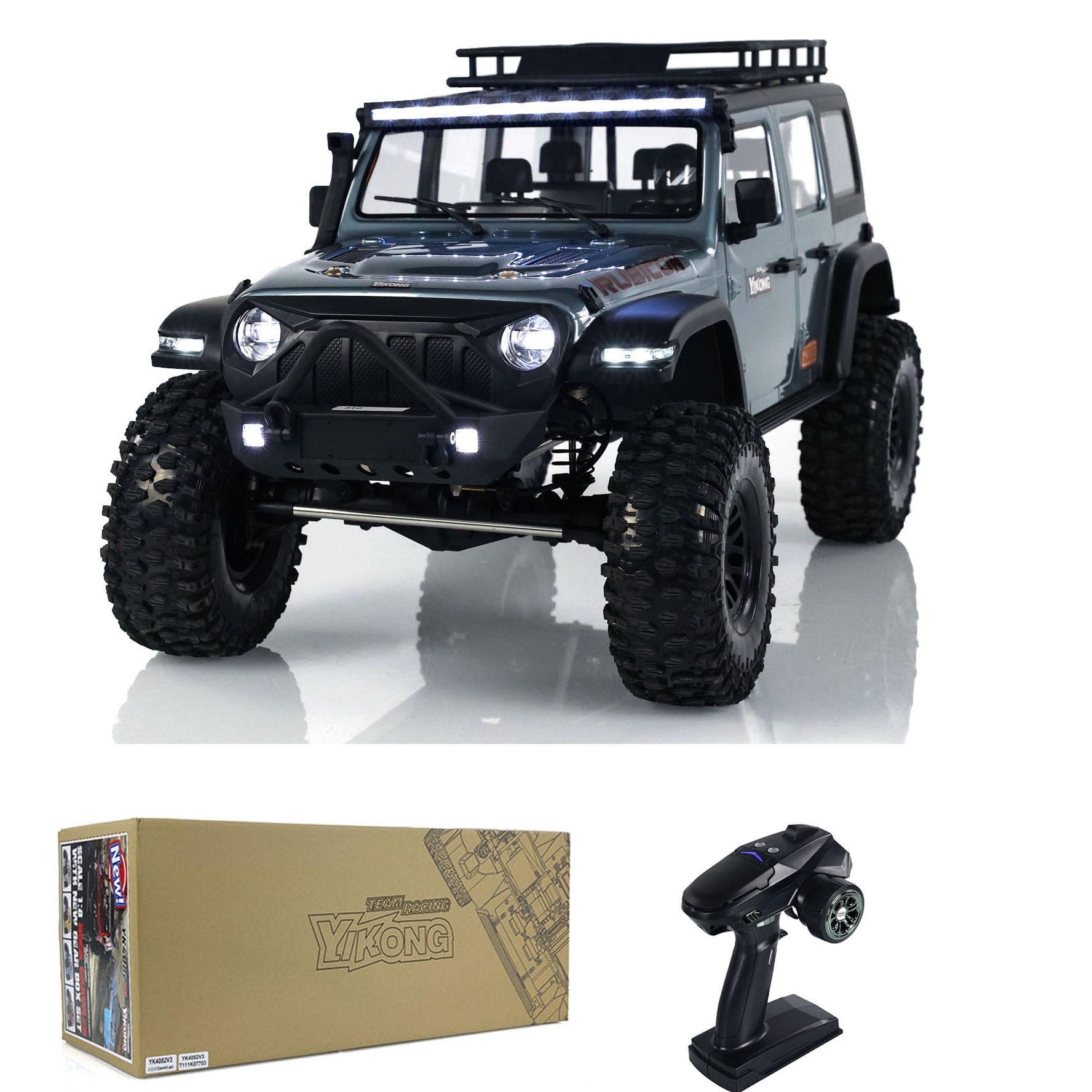 wheelfun 1/8 4x4 4WD YIKONG YK4082 V3 RC Rock Crawler Car Remote