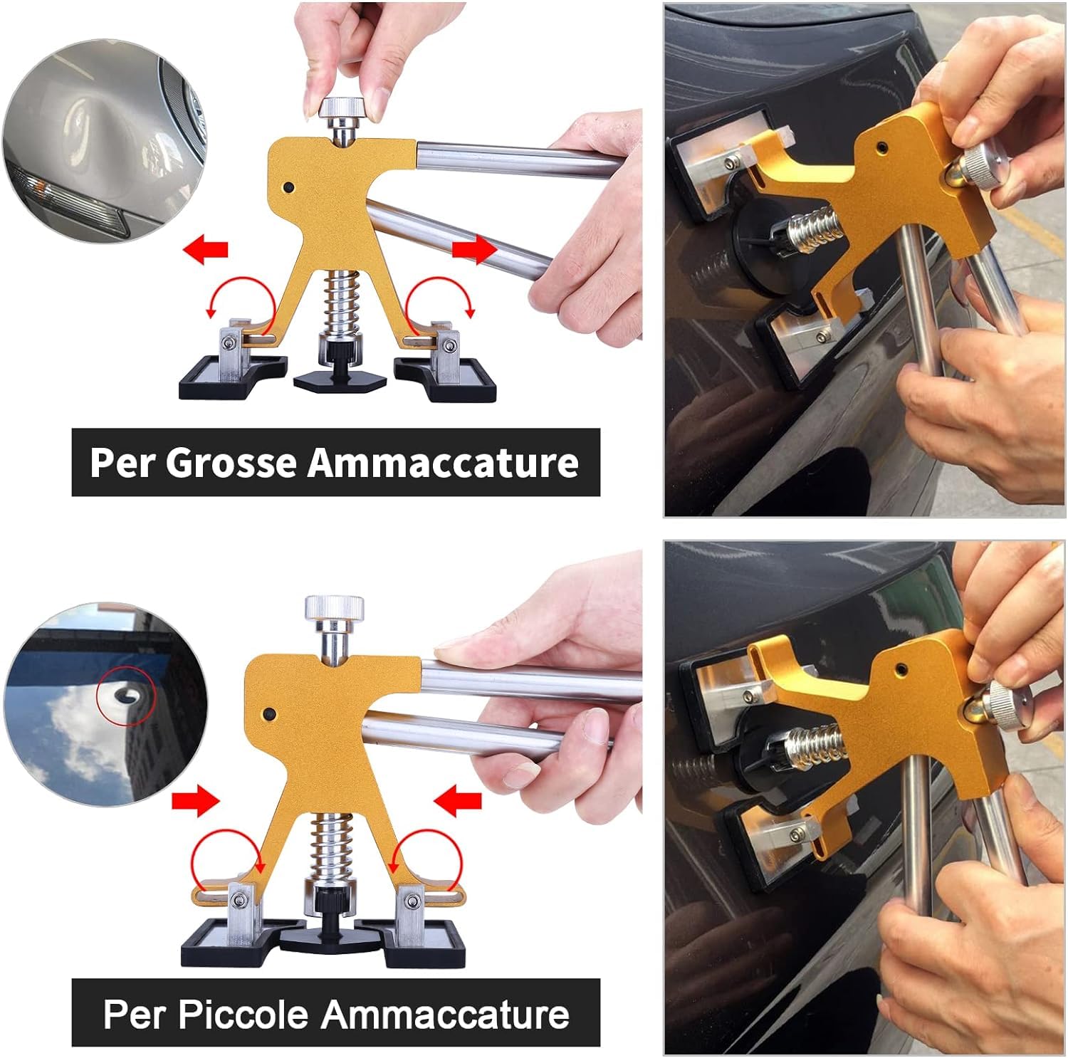 Manelord Ventosa Carrozzeria, levabolli, Tirabolli per Carrozzeria Auto per la Rimozione delle Ammaccature Senza Verniciatura