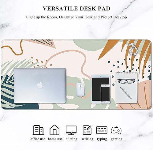 Miniatura 7 de Auhoahsil Alfombrilla de escritorio grande XL extendida para mouse para juegos, 31.5 x 11.8 pulgadas, alfombrilla de mouse impermeable con bordes