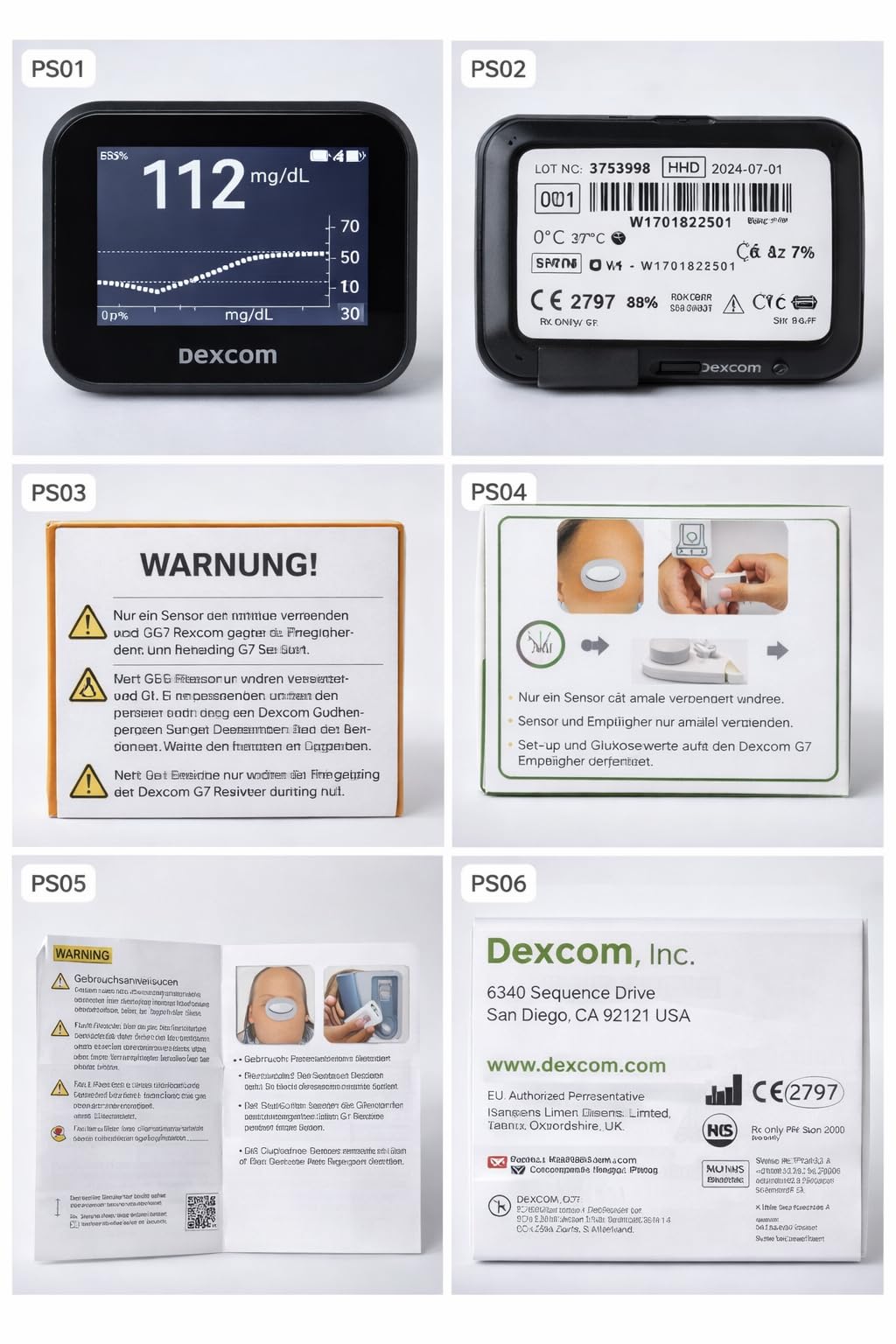 G7 dexcom Sensor 1 St Blutzucker Diabetes G 7 Applikator 1 pieces