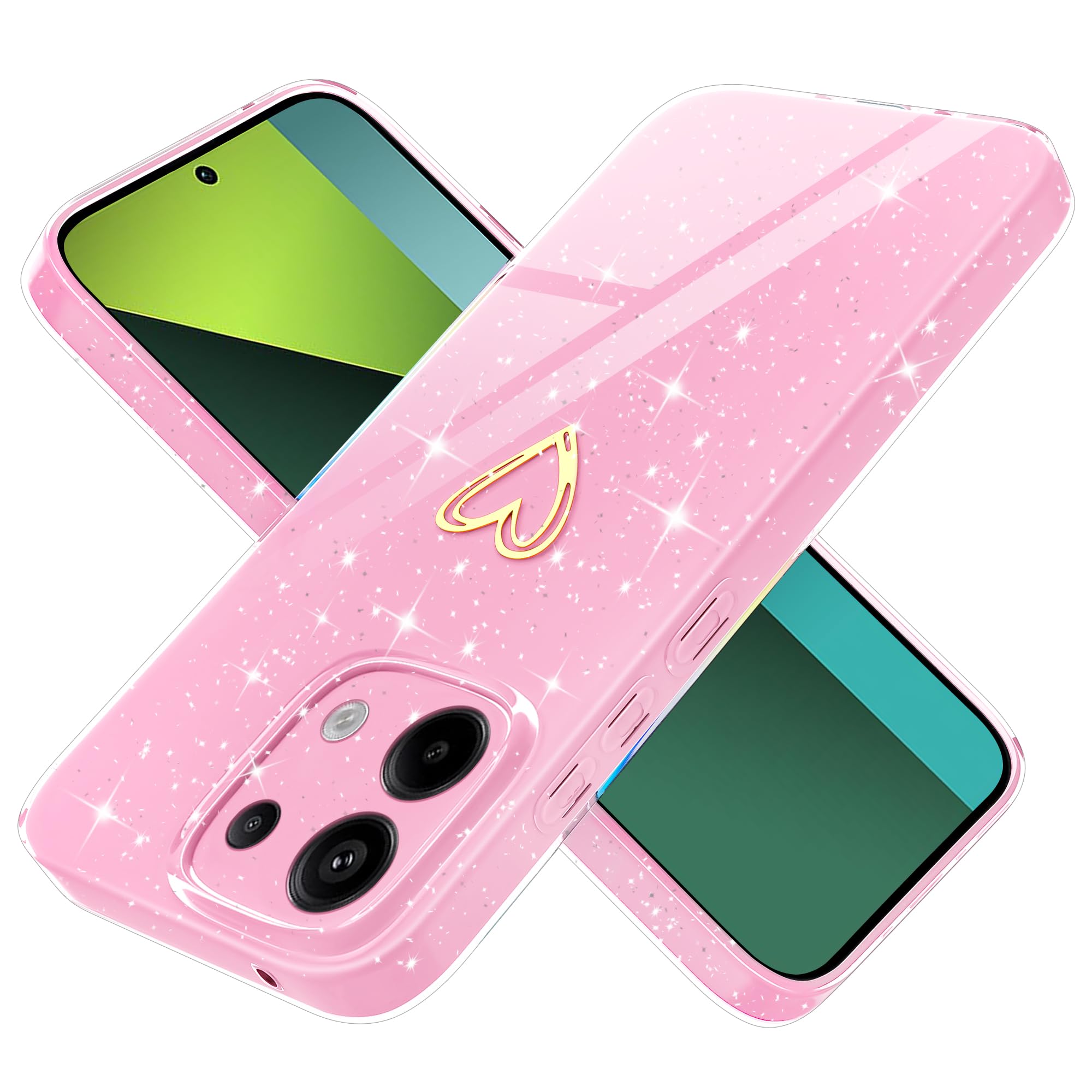 Custodia Sottile In Silicone TPU Per Redmi Note 13 Pro – Fiore Rosa, Antiurto E Antigraffio