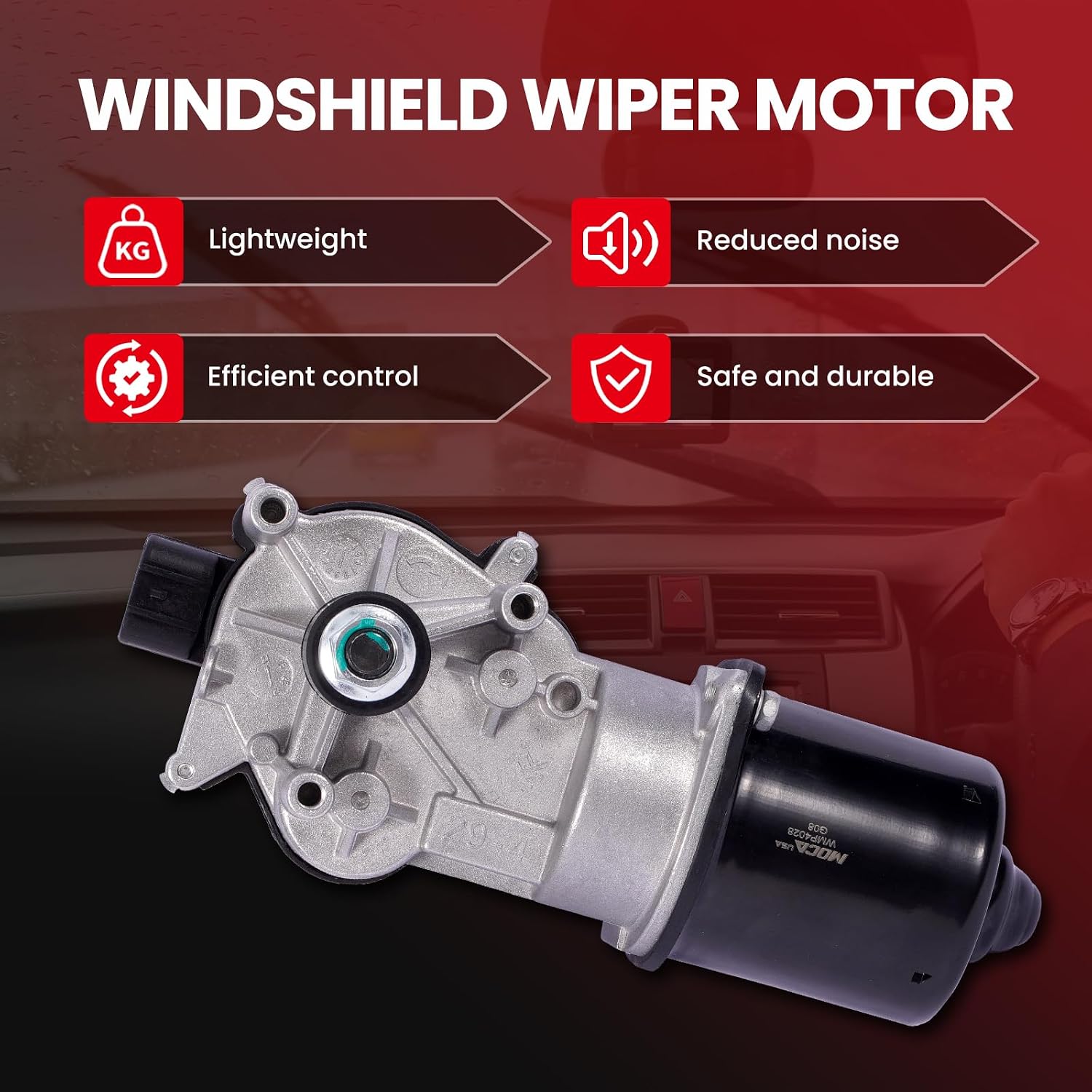 MOCA Front Wiper Motor fits For Acura 2004-2008 TL V6 3.2L Sedan, 2007-2008 TL 3.5L, For Honda 2003-2007 Accord l4 2.4L Sedan, 2003-2007 Accord V6 3.0L Sedan, 2005-2008 Pilot V6 3.5L Sport Utility