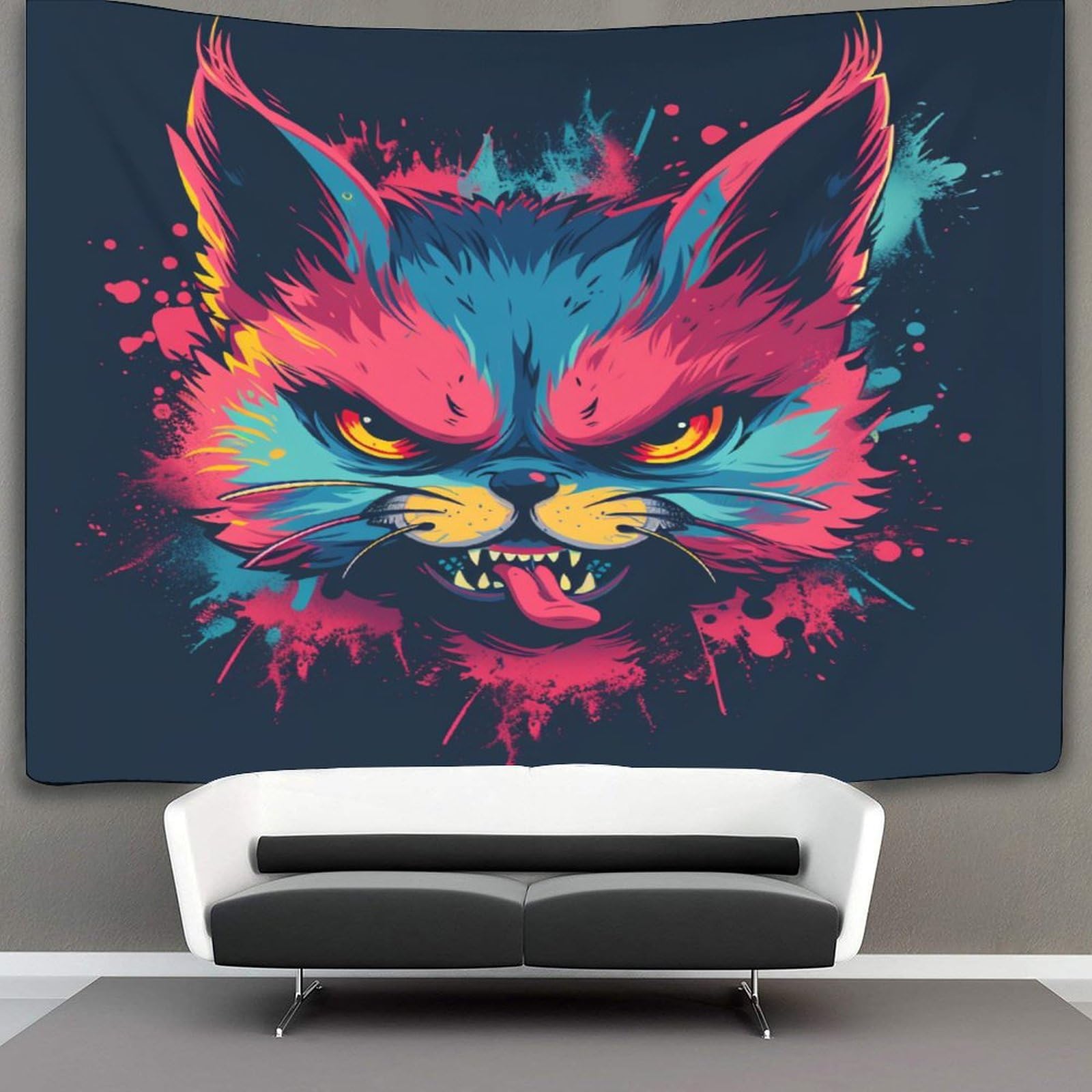 kaiyun Angry Animal Decor Tapestry,Animal Wall Art Tapestries Wall Hangings for Living Room Bedroom Dorm 100cmx150cm