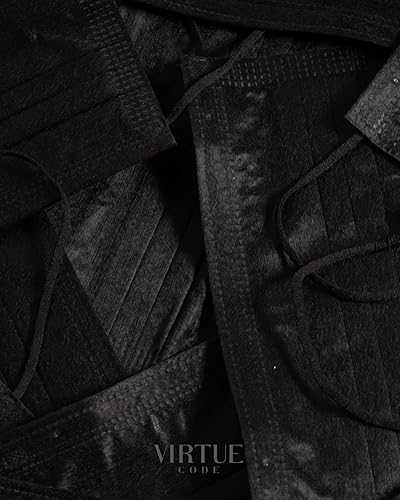 Miniatura 5 de VIRTUE CODE Máscaras faciales de apoyo, mascarillas suaves y cómodas de 3 capas, mascarillas desechables coloridas, paquete de 50 máscaras faciales