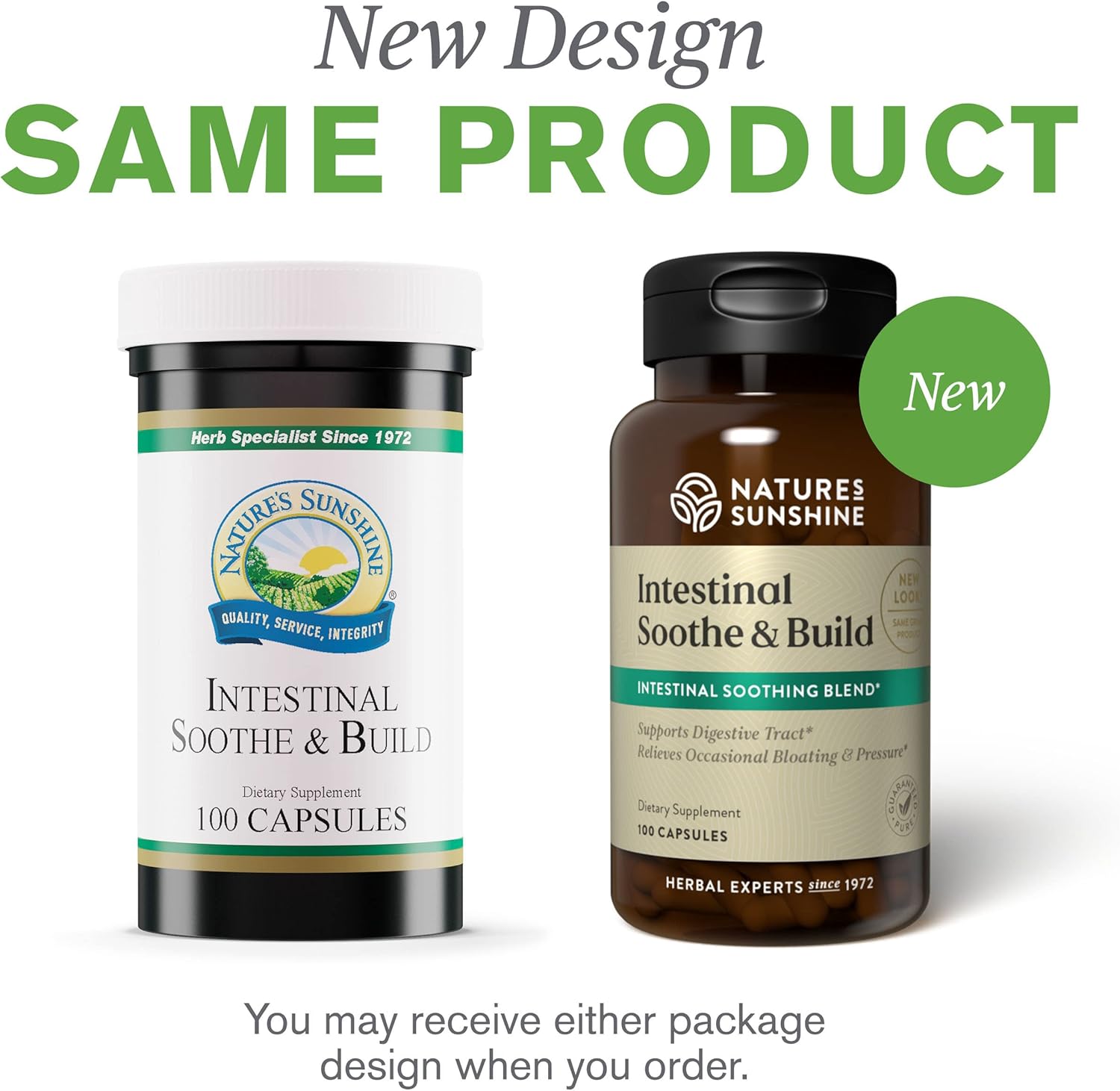 Nature's Sunshine Intestinal Soothe and Build 100 Capsules