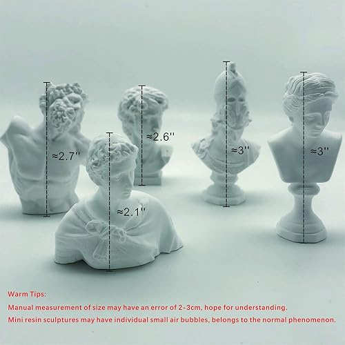 Miniatura 4 de Mini figura clásica griega de 2.7 pulgadas, decoración del hogar, figura de resina de David Venus St Georges Athena Laocoon, manualidades, réplica
