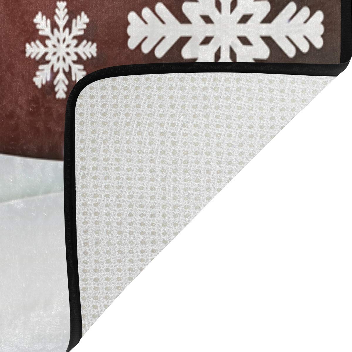 Mnsruu - Alfombra de Navidad, diseño de muñeco de Nieve, Tela, Multicolor, 203cm x 147.3cm(7 x 5 Feet)
