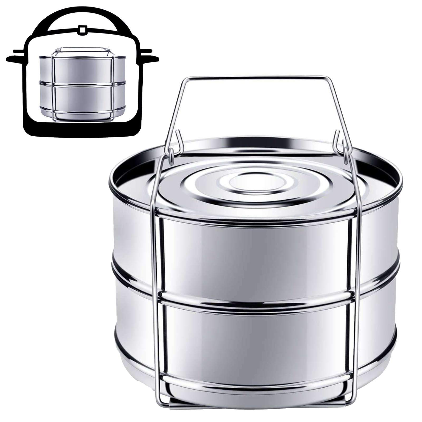 Buy Stackable Stainless Steel Pressure Cooker Steamer Cooking Insert