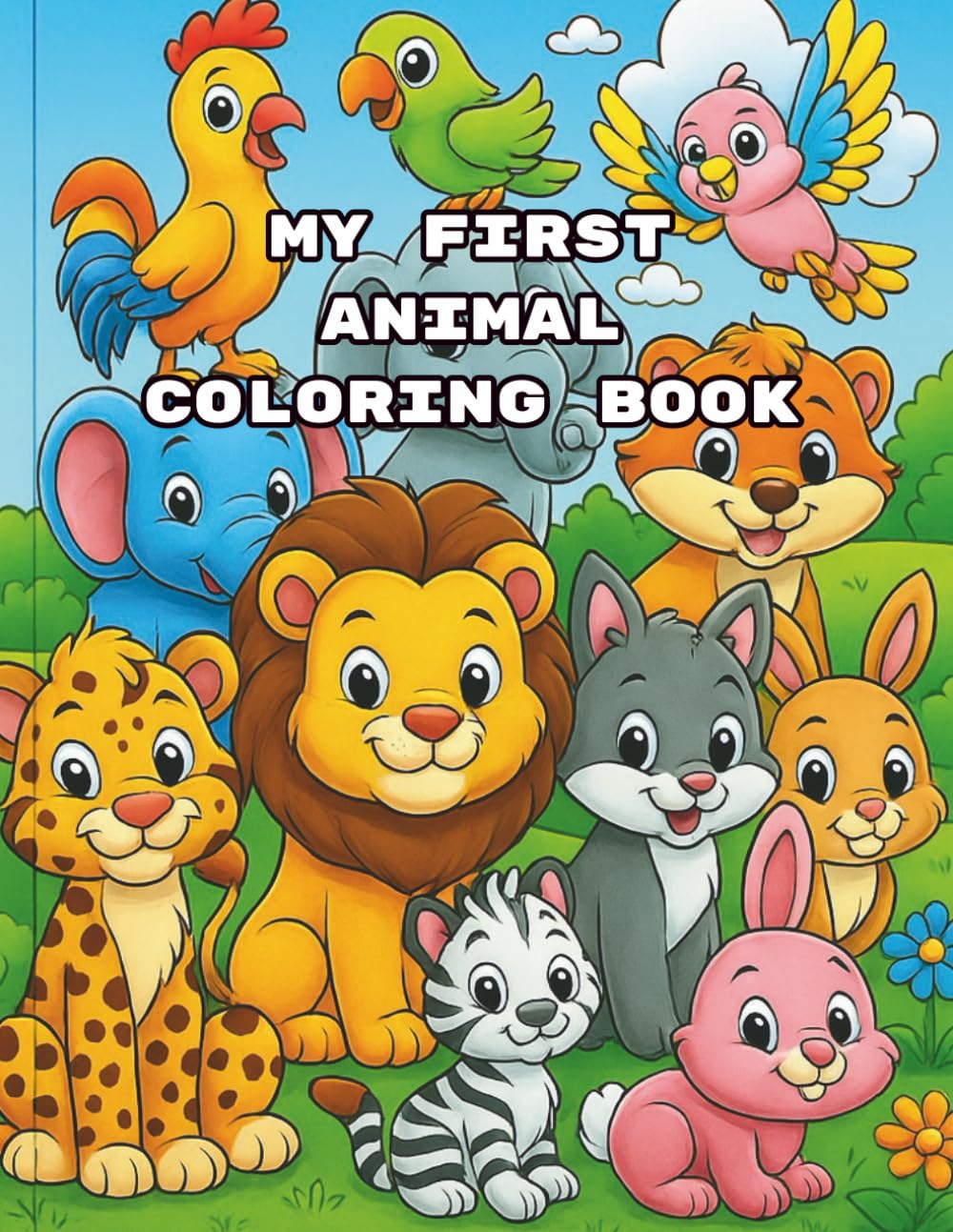 My First Animal Coloring Book: Simple Coloring Book
