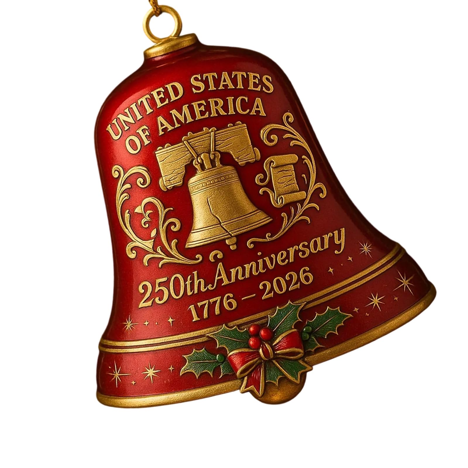 Xjdzineq Patriotic 1776-2026 US 250th Anniversary Bells, Christmas Ornaments & Commemorative Hanging Decor Commemorative Guarder Doorbell