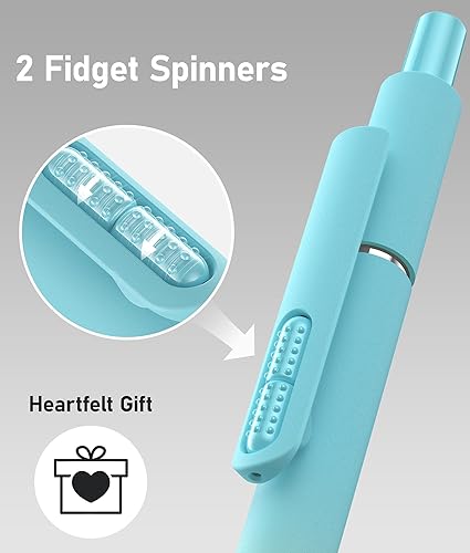 Miniatura 2 de 8 bolígrafos negros, punta media de 0.039 pulgadas (0.039 in), tinta negra, punta media, punta suave, bolígrafos retráctiles de larga duración para