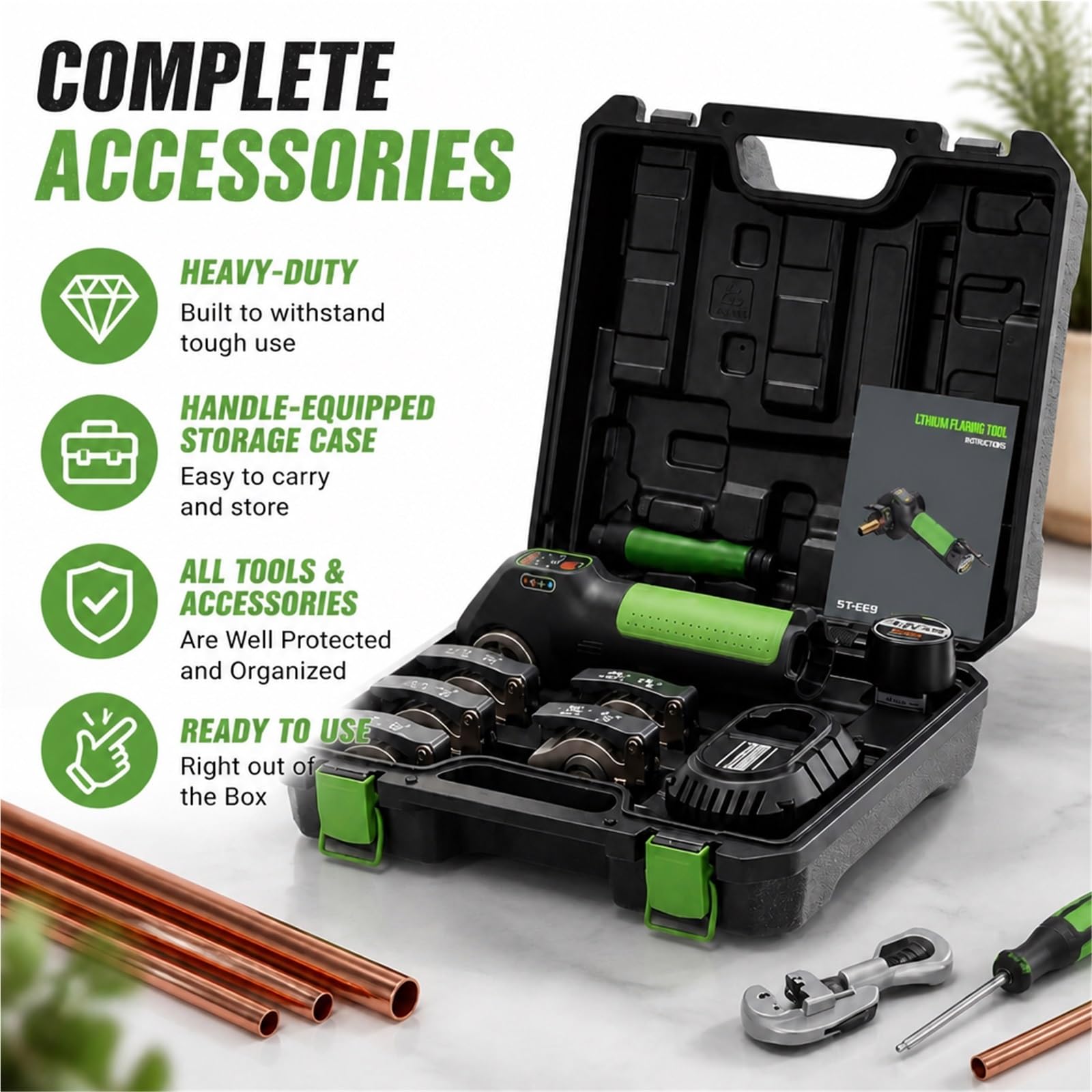 Kit de abocardado automático inalámbrico, expansor para HVAC tubos de cobre