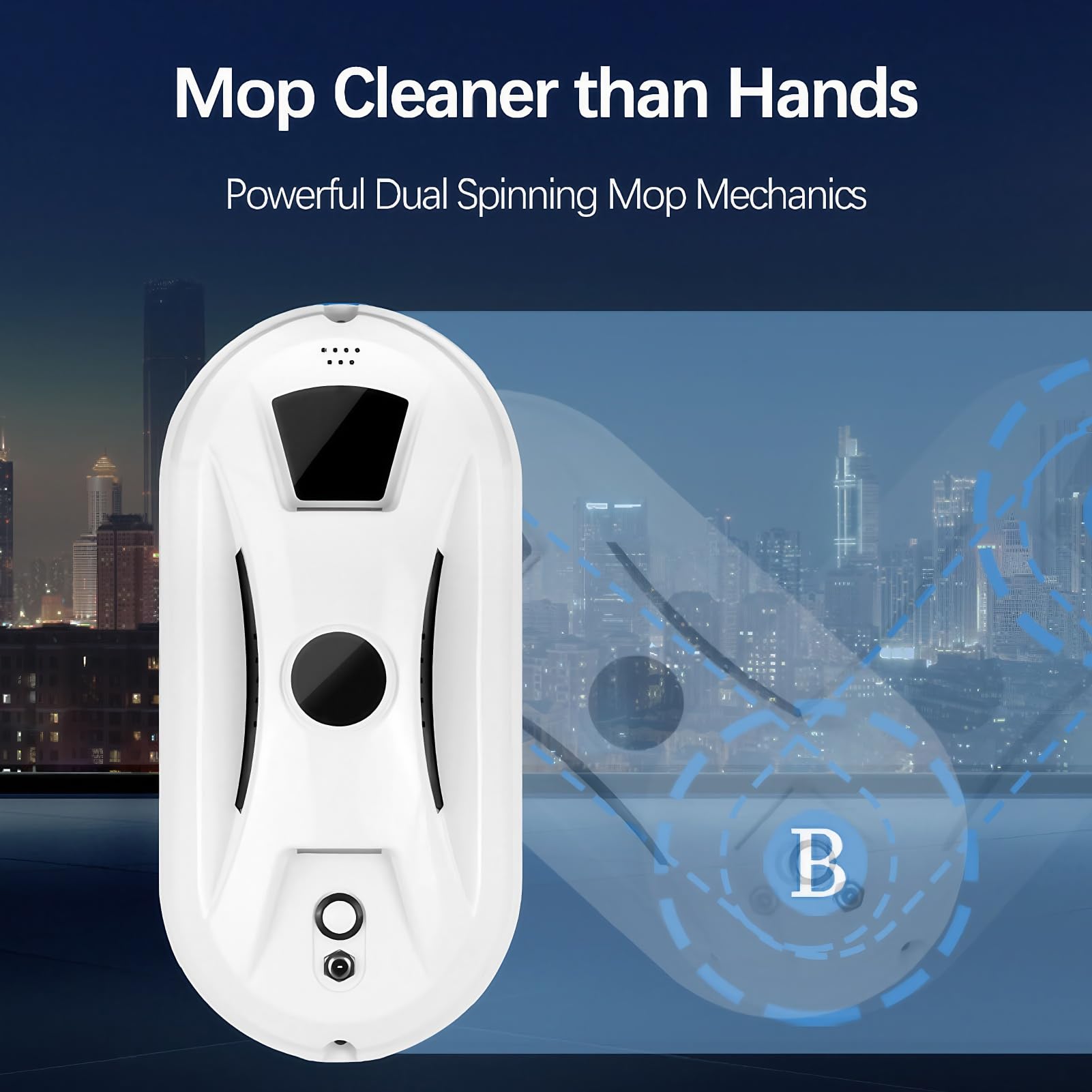 Robot limpiador de ventanas, dispositivo automático de limpieza de cristales con potencia de succión de 5600 Pa para limpieza profunda, ideal para uso doméstico y de oficina