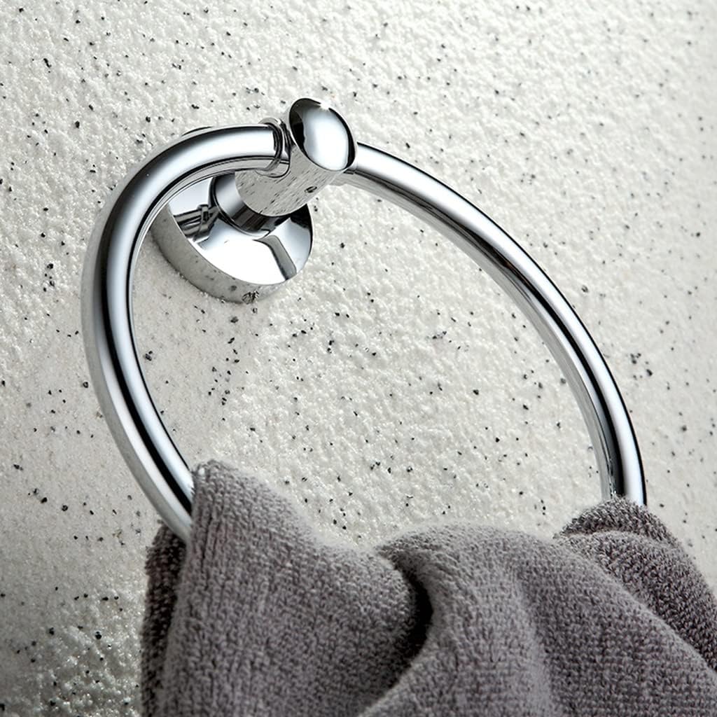 Brass Bathroom Towel Ring, Light Luxury Round Towel Rack, Hand Towel Holder, Bathroom Wall-Mounted Bathroom
