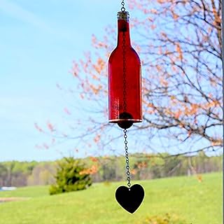 Blue Ridge Mountain Gifts Wine Bottle Wind Chime - Wind Chimes for Outsi...