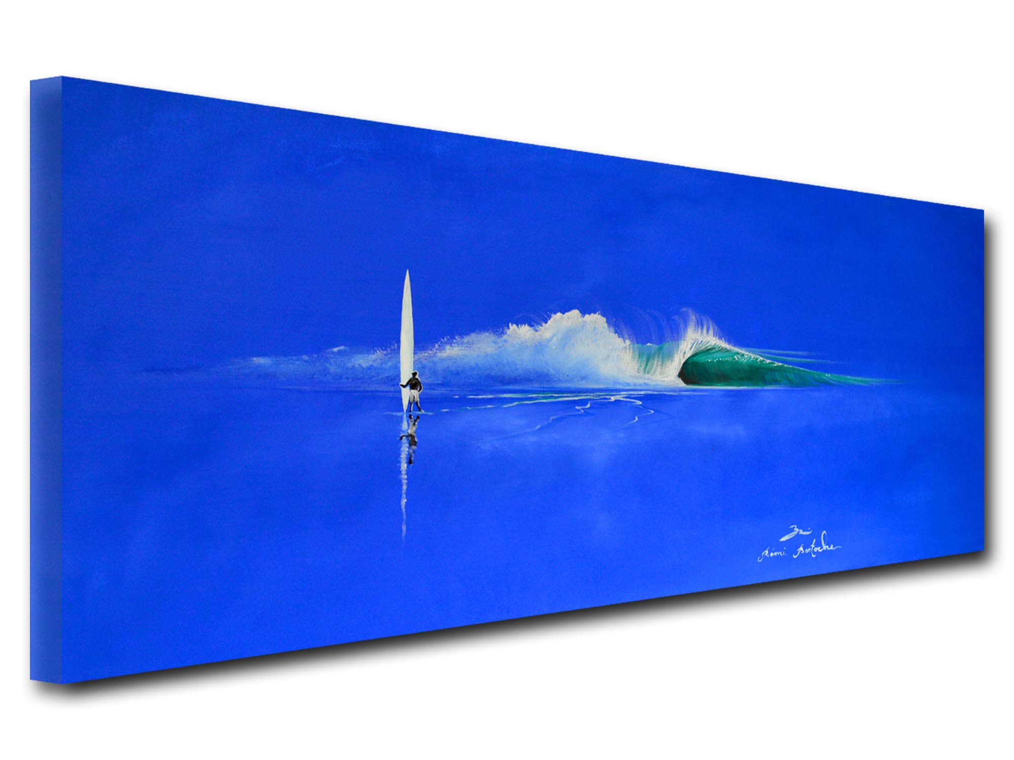 Declina, quadro decorativo da parete per soggiorno, tela stampata, quadro decorativo su tela, riproduzione di pittura The Blue Day, 120 x 50 cm