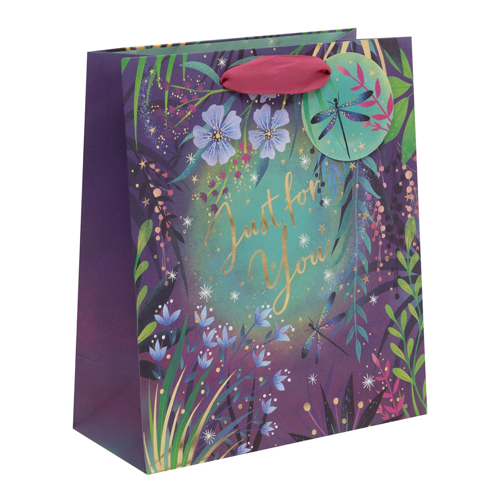 Ballyhoo Medium Happy Birthday Gift Bag Enchanted Pool, Just for You, 25.3 x 21.5 x 10.2 mm, Multi-coloured