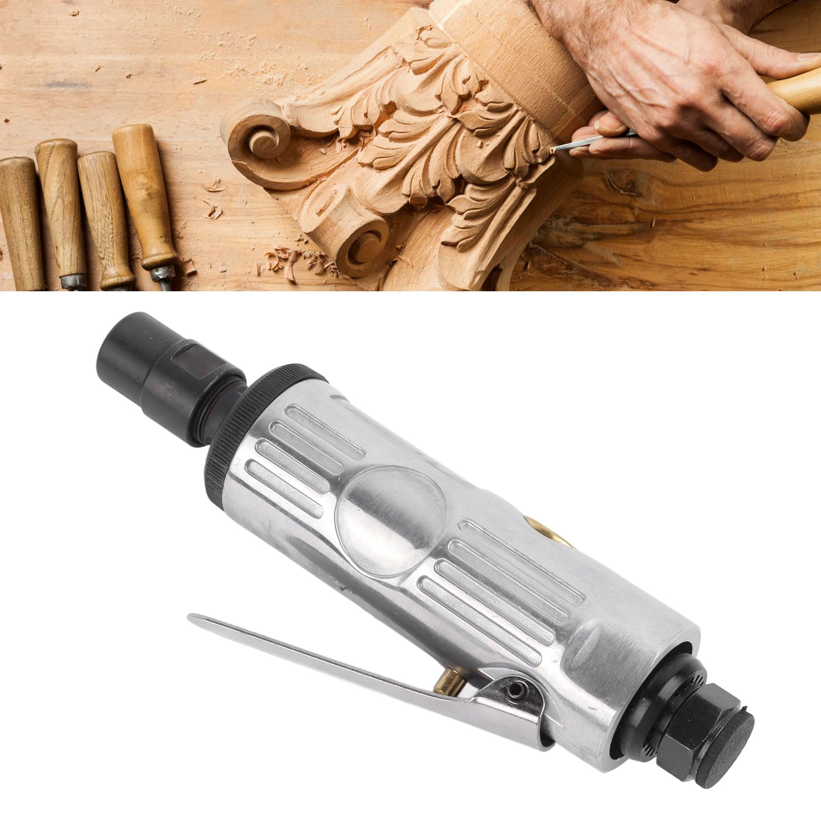 Air Die Grinder, Die Grinder Bits - High Speed Grinding Multifunctional Pneumatic Grinder for Metal Wood Processing Automotive Repair