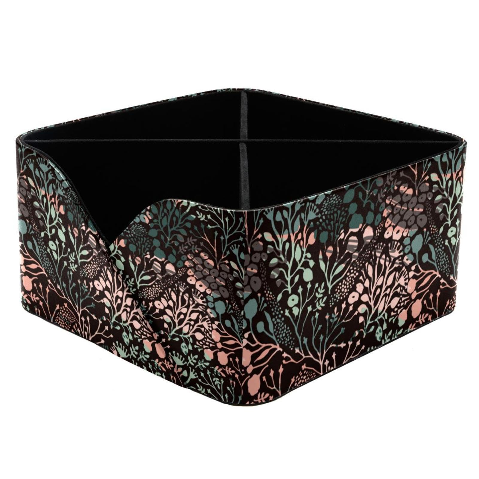 Porte-crayons et pot à stylos avec 4 compartiments de rangement de bureau floral