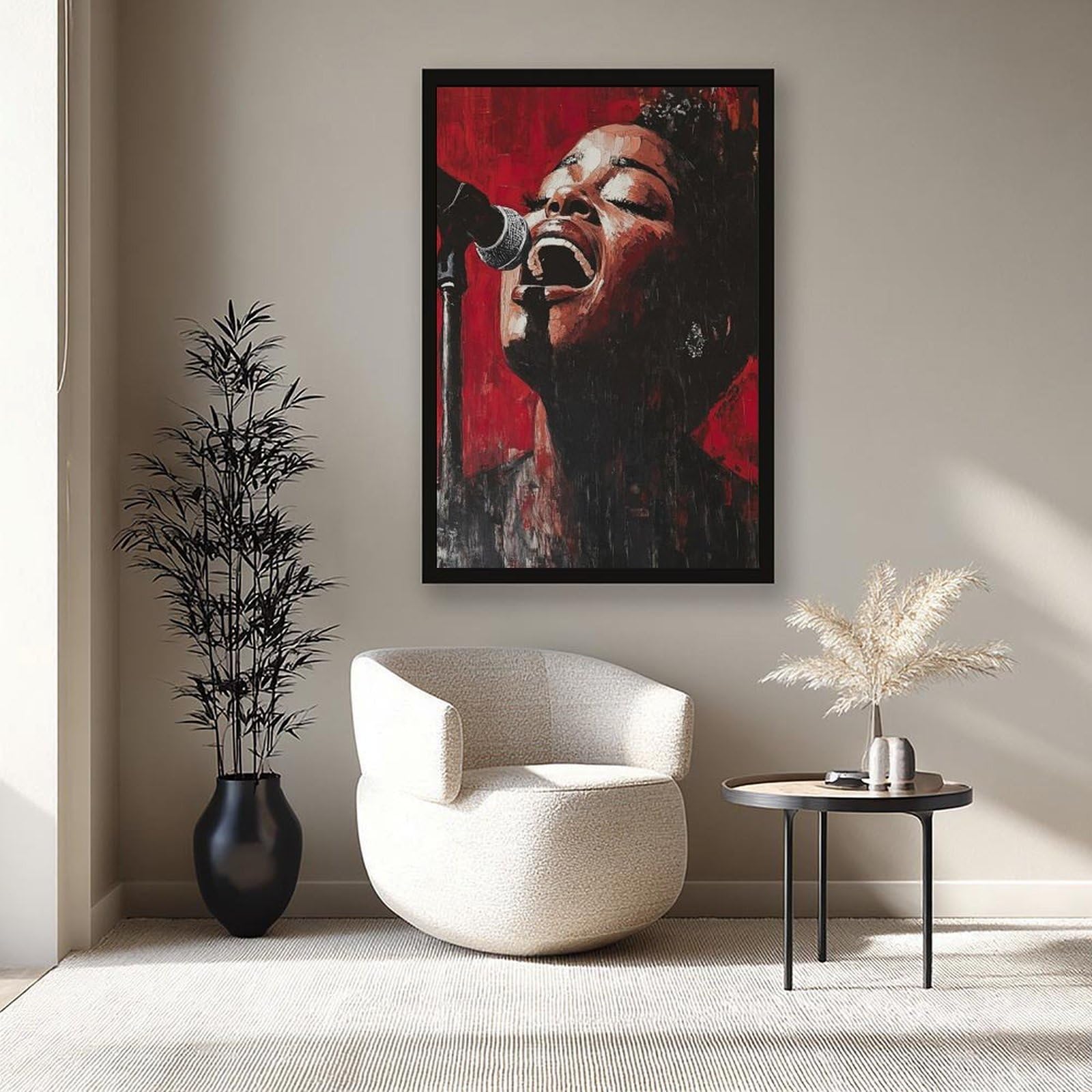 Jazz Singer Musica Pittura a Olio Poster Camera da Letto Decorazione Paesaggio Ufficio Camera Decorazione Regalo 61 cm L X 91,4 cm W