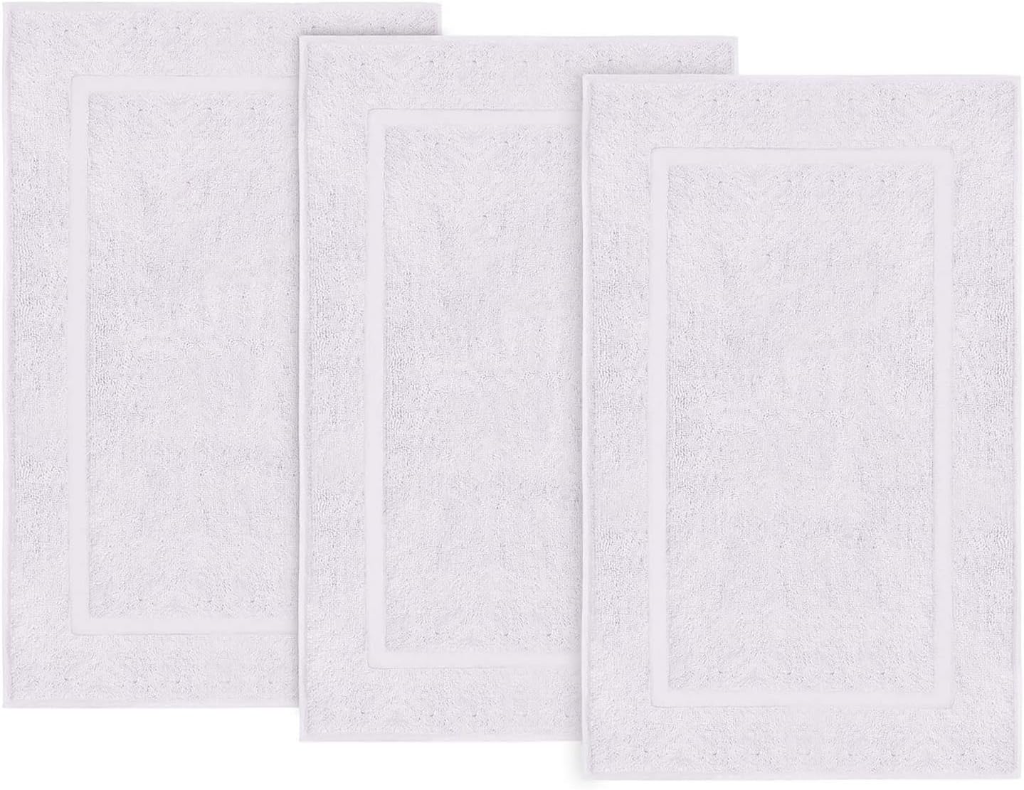 Simpli-Magic 79179 Bath Mats, 21"x34", White 3 Pack