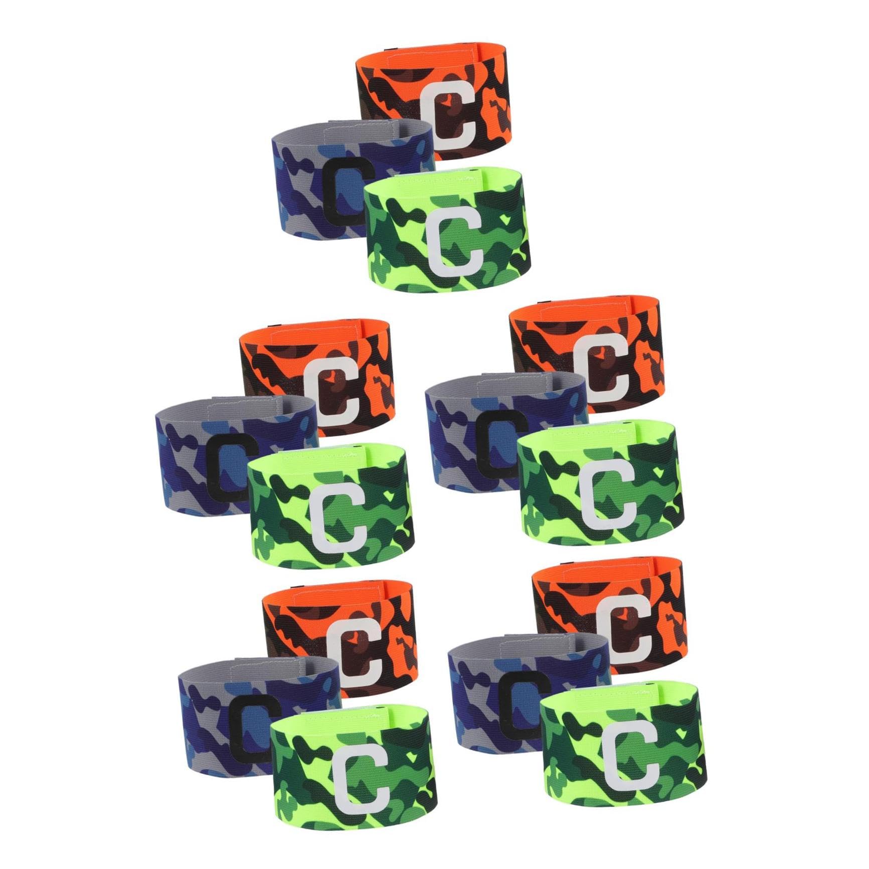 INOOMP 15pezzi Fasce Calcio Resistenti All Usura Bracciali Professionali Per Armbands Regolabili Per Partite Di Calcio Da Arancione