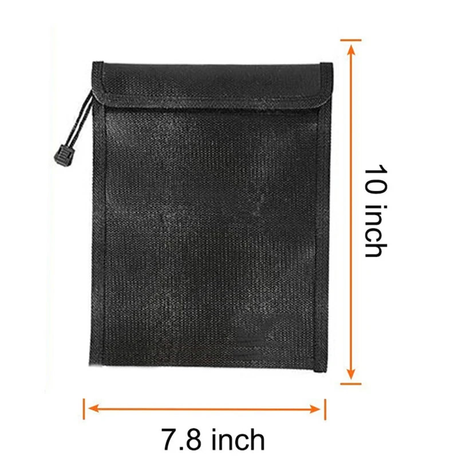 2 pezzi Borsa impermeabile ignifuga Borsa portadocumenti ignifuga for contanti e documenti per Documenti Passaporto(M)