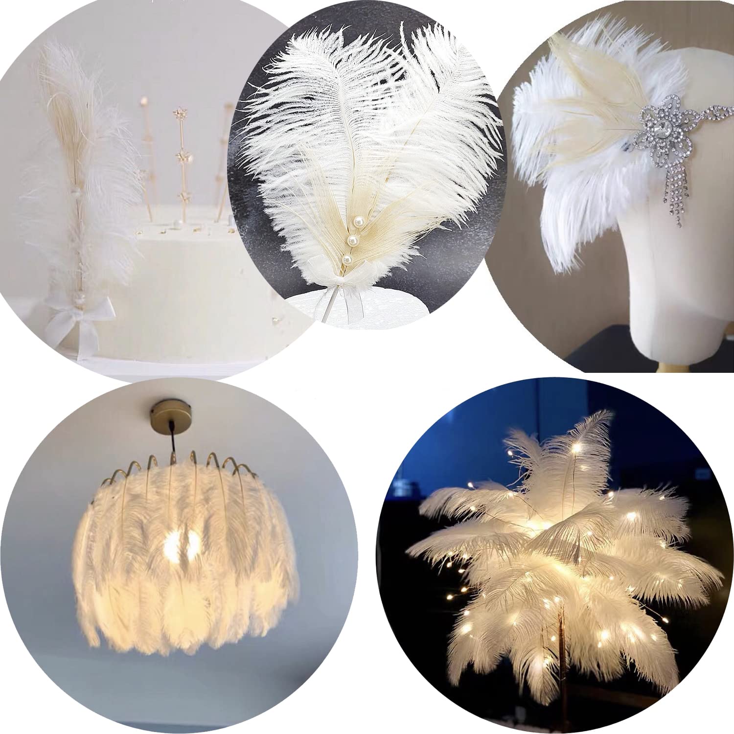 10 piume di struzzo naturali,20-25 cm,per fai da te,per acchiappasogni,accessori fai da te,decorazione per la casa,costumi,decorazione da tavolo,matrimoni,feste,cappelli,vestiti,rosa antico
